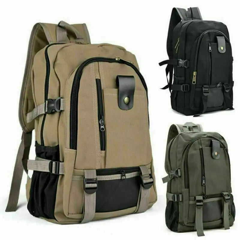 Canvas Large Backpack Rucksack for Work Sports Travel Hiking Boys College