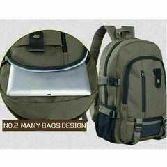 Canvas Large Backpack Rucksack for Work Sports Travel Hiking Boys College