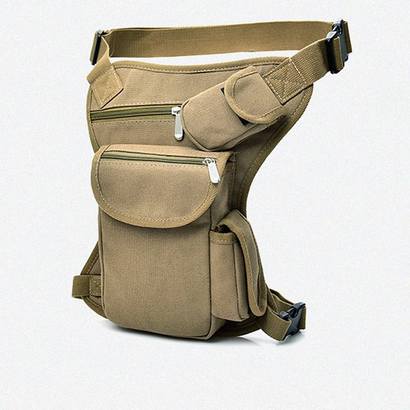 Men Canvas Drop Waist Bag Leg Pack for Bicycle and Motorcycle
