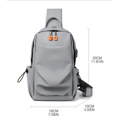 Men Chest Bag Sling Bags Crossbody Travel Outdoor PU Shoulder Pruse Fanny Pack