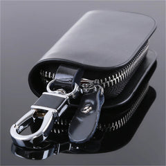 Men Key Holder Housekeeper Keys Organizer Wallet Keychain Covers Zipper