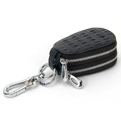 Leather Key Holder Wallet Organizer Zipper Key Case Bag