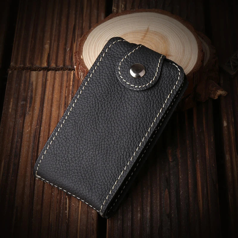 Men Key Wallet Leather Pull-style Car Key Holder Case Housekeeper Soft Leather