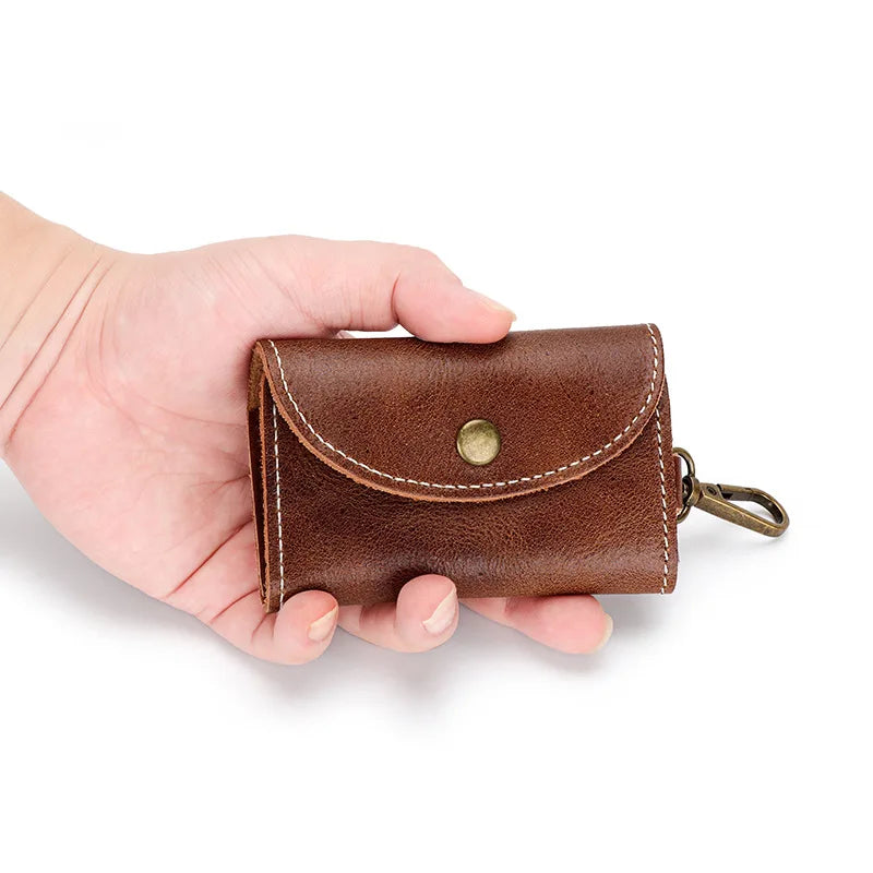 Vintage Cow Leather Key Wallet Multifunction Key Bag