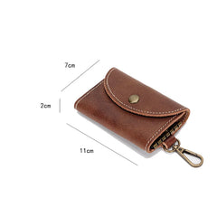 Vintage Cow Leather Key Wallet Multifunction Key Bag