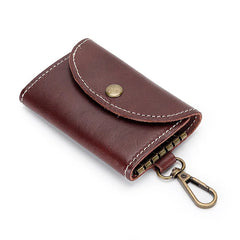 Leather Men Keychain Zipper Wallet Key Holder Organizer