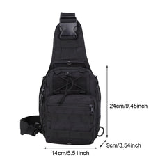 Men Large Capacity Chest Bag Oxford Cloth Wear Resistance Crossbody Portable