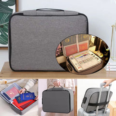 Flamingo Print Large File Lockbox Travel Handbag