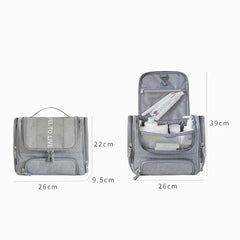 Men Large Makeup Bag Organizer Portable Travel Cosmetic Bag Hanging Wash Pouch