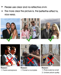Custom Photo Engraved Men's Bifold Wallet - Personalized Picture Purse