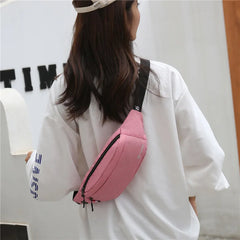 Men Grey Waist Bag Pack Functional Large Belt Pouch