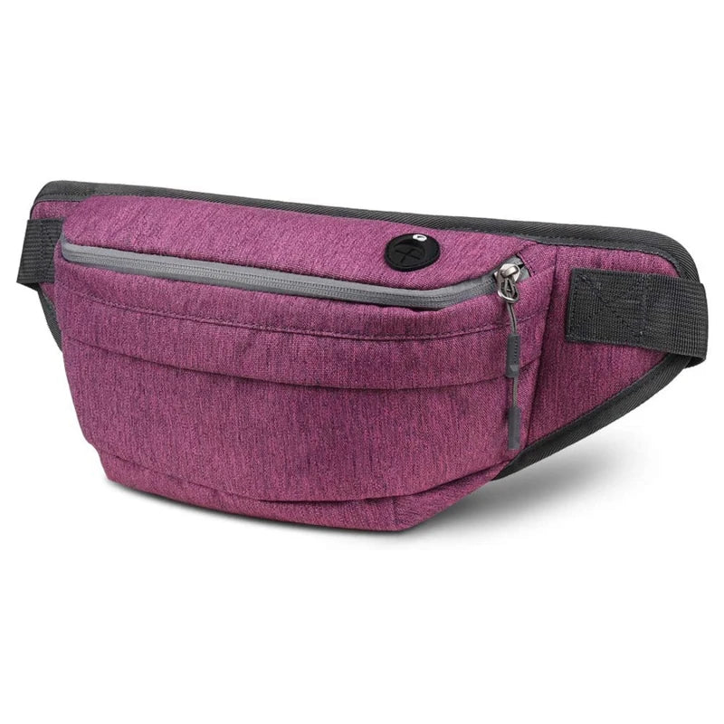 Men Waist Bag Grey Functional Large Belt Pouch Phone Fanny Travel Hip