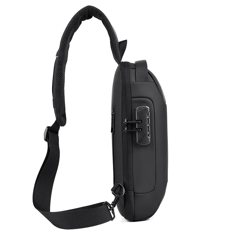 Men Motorcycle Bag Travel Shoulder Bag Waterproof Sports Chest Bag