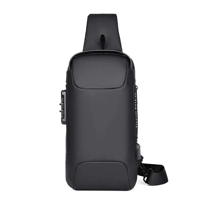 Men Motorcycle Bag Travel Shoulder Bag Waterproof Sports Chest Bag