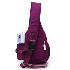 Men Nylon Crossbody Chest Pack with USB Charging