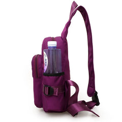 Men Nylon Crossbody Chest Pack with USB Charging