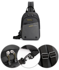 Men Nylon Small Backpack Rucksack Military Travel Bag