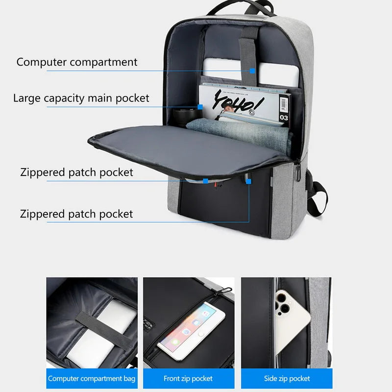 Waterproof Business Laptop Backpack 15.6 Inch Anti Theft Travel Bag