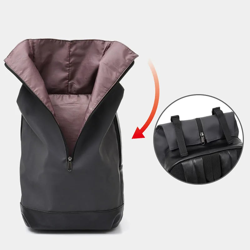 High Capacity Business Backpack for Men, Waterproof Gray