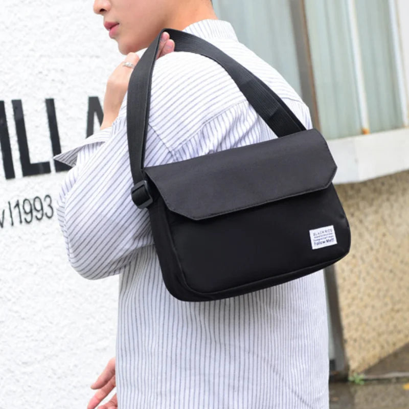 Men Small Oxford Shoulder Messenger Bags Solid Satchels