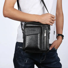 Men Softy Crossbody Bag Retro Messenger Handbag
