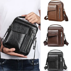 Men Softy Crossbody Bag Retro Messenger Handbag