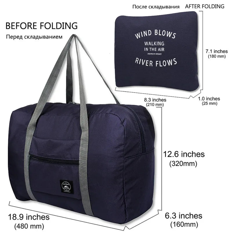 Foldable Travel Bag Large Capacity Unisex Waterproof Handbag