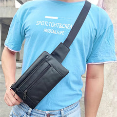 Men Waist Bag Pack Travel Purse Casual Men's Leather Belt Bags heuptas