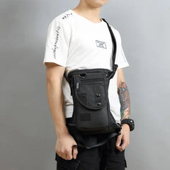 Men Waterproof Waist Pack Leg Bag Drop Messenger Shoulder Travel Motorcycle