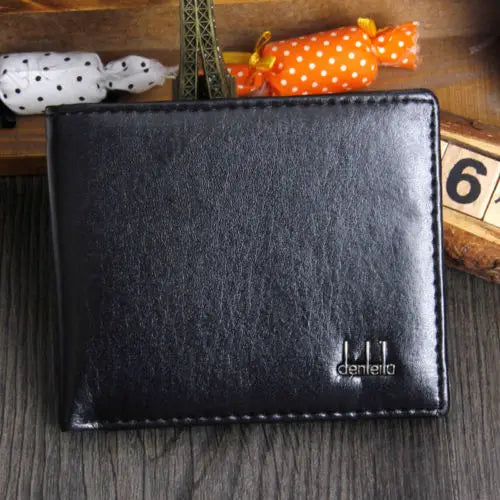 Men Wallet Promotion PU Leather For Man Office Vintage Slim Mini Purse Money Bag
