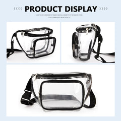 Clear Fanny Pack Waterproof Waist Bag PVC Transparent Adjustable Belt Bum Bag