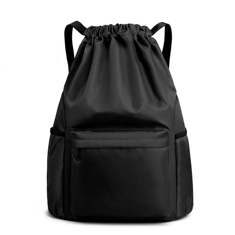 Nylon Waterproof Backpack Large Capacity Drawstring Travel Bag