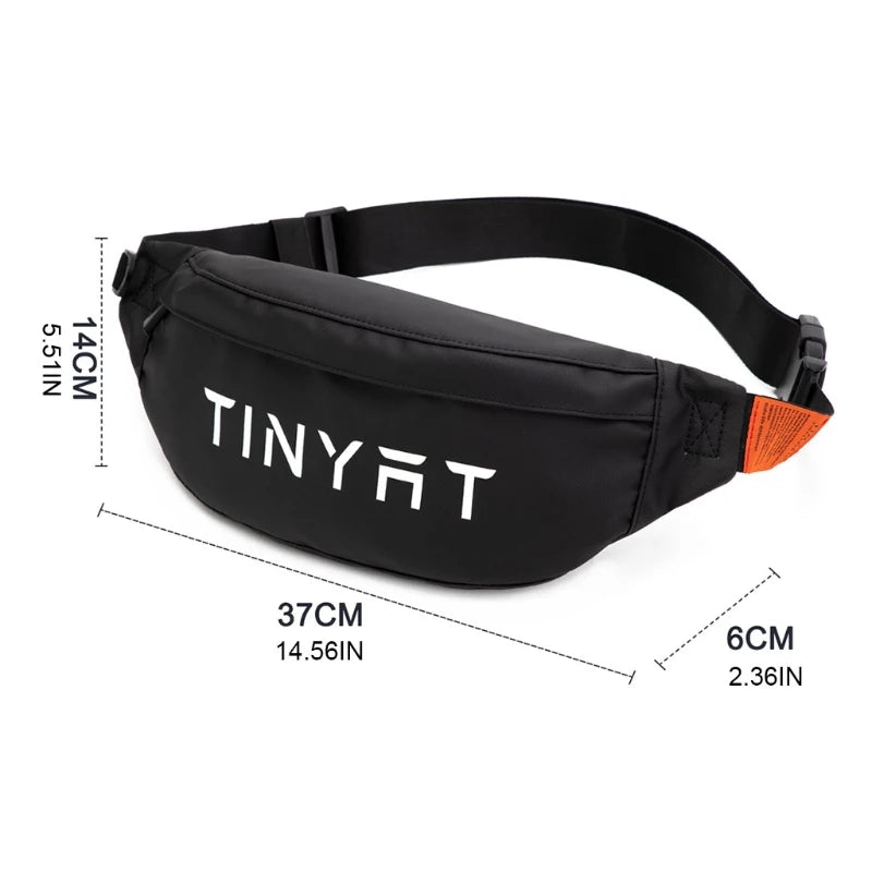 Men Women Letters Print Waterproof Fanny Pack Outdoor Waist Bag Pouch