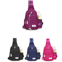 Nylon Crossbody Shoulder Bag with USB Charging