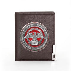 Men Women Wallet Leather Rome SPQR Billfold Slim Credit Card Money Bag