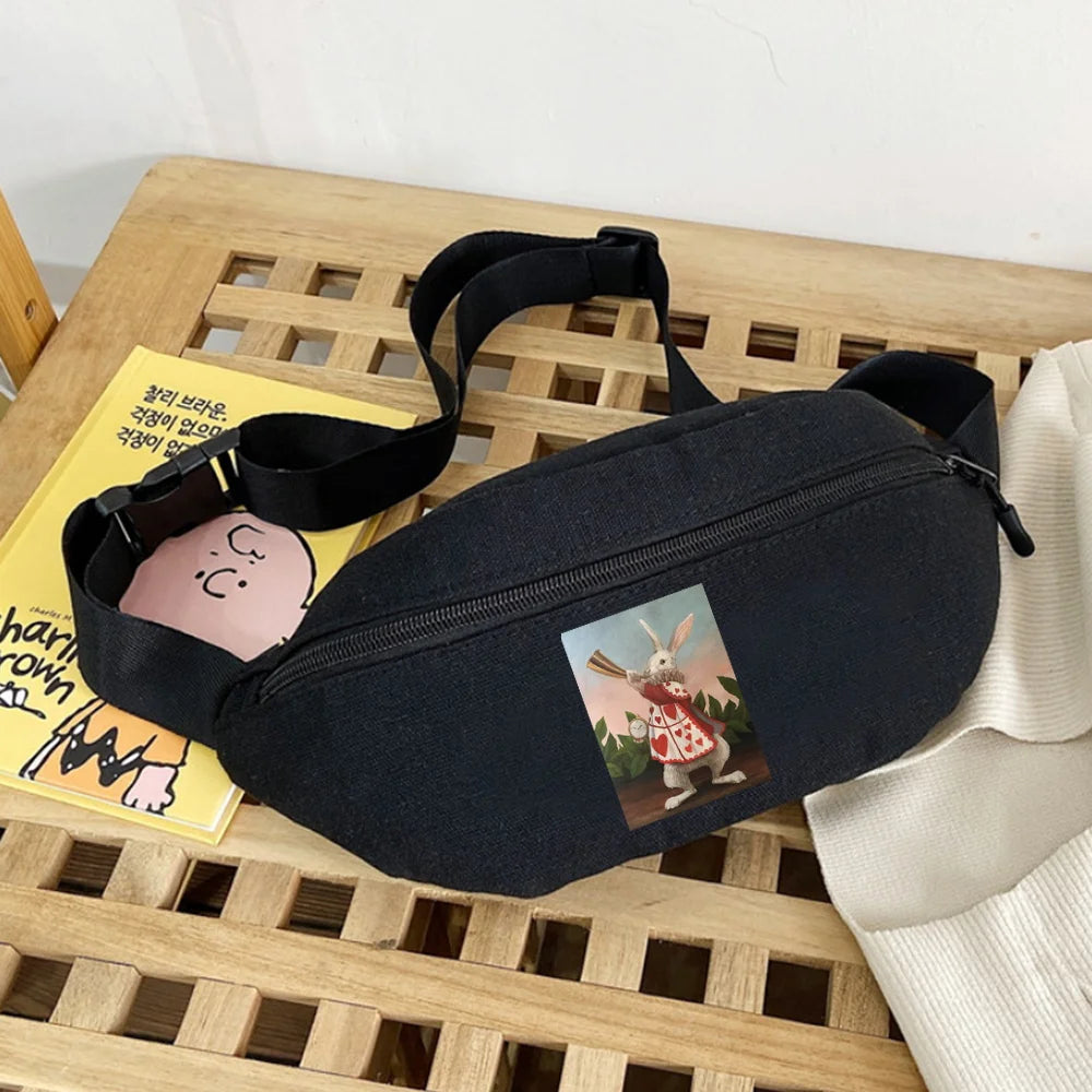 Anime Waist Bag Organizer Funny Print Crossbody Belt Bag