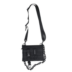 Men Multifunction Chest Bag with Plastic Chain Tactical Phone Bag