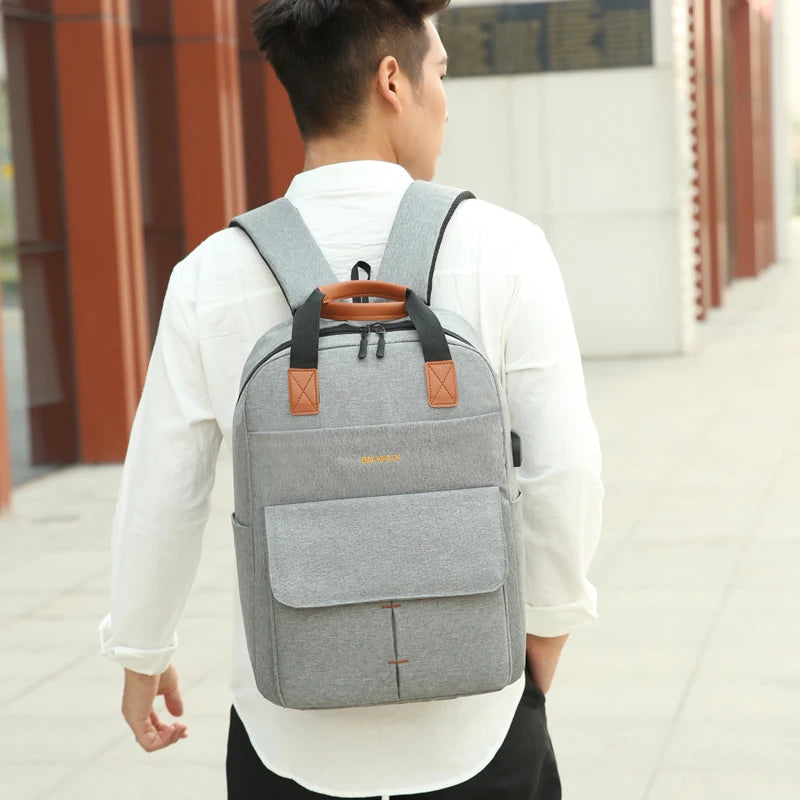 Men's Business Laptop Backpack Waterproof Travel Bag