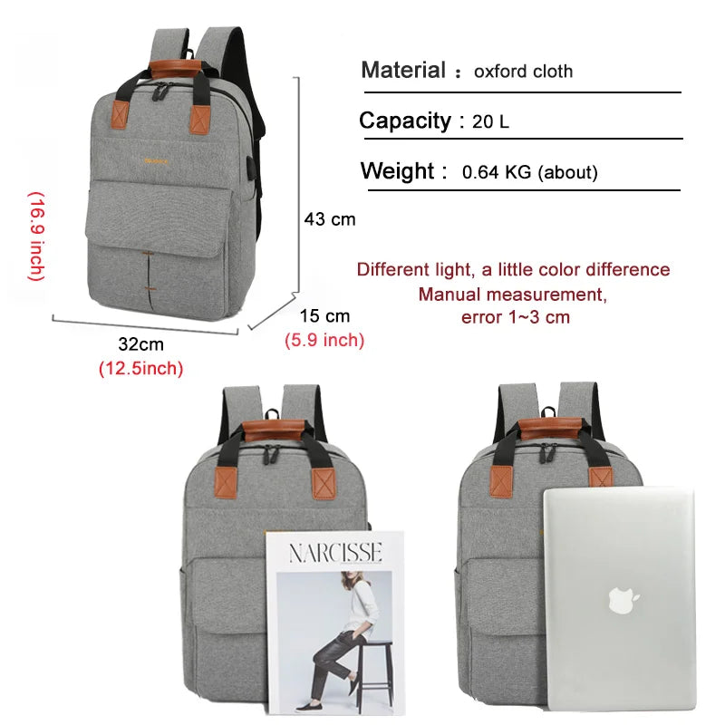 Men's Business Laptop Backpack Waterproof Travel Bag