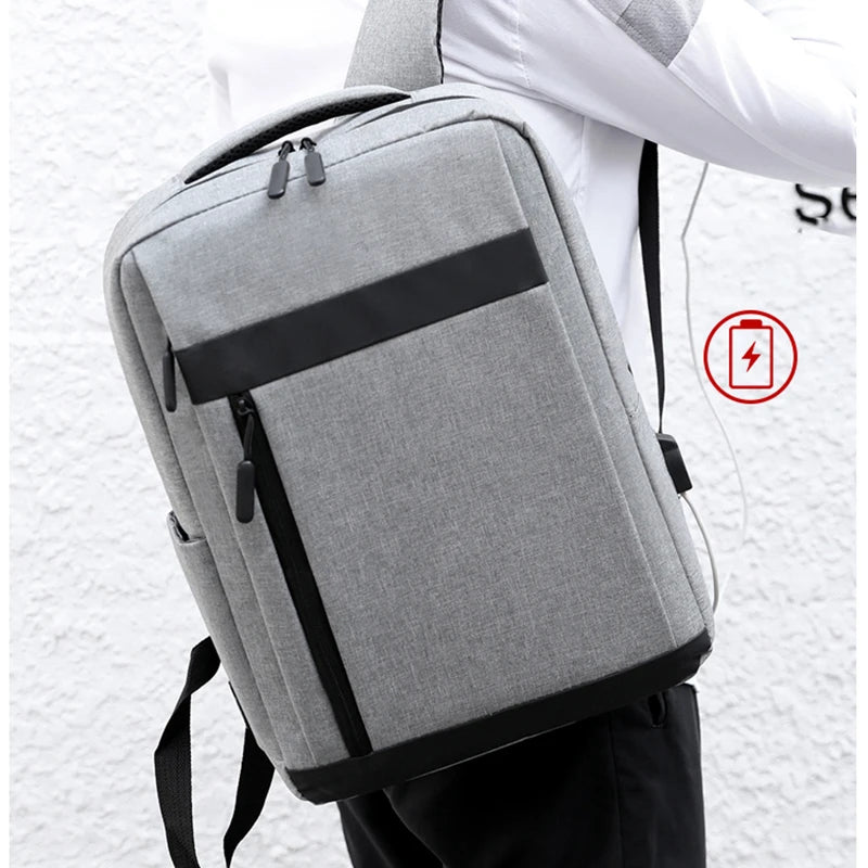Men's USB Charging Waterproof Laptop Backpack
