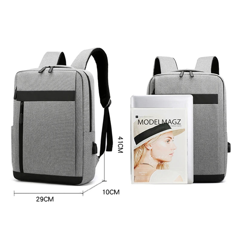Men's USB Charging Waterproof Laptop Backpack