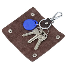 Leather Key Case Waist Hanging Key Chain with Multi-function