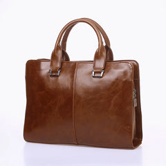Men's Business Briefcase Laptop Bag Top PU Leather Tote Vintage Shoulder Bag