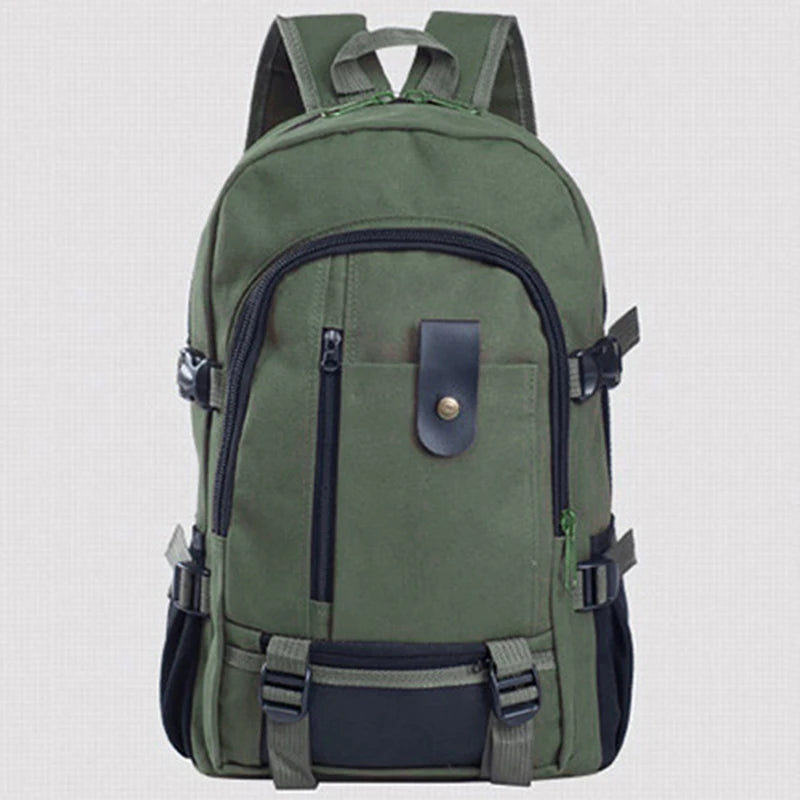 Men's Canvas Backpack Schoolbag Travel Sport Bag
