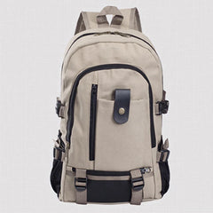 Men's Large Canvas Backpack Schoolbag Casual Travel Rucksack