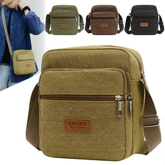 Men's Canvas Shoulder Bag For Business Crossbody Bag Version