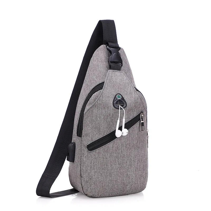 Men's Chest Bag Multi-functional Small Bags Leisure Pockets Purse F6