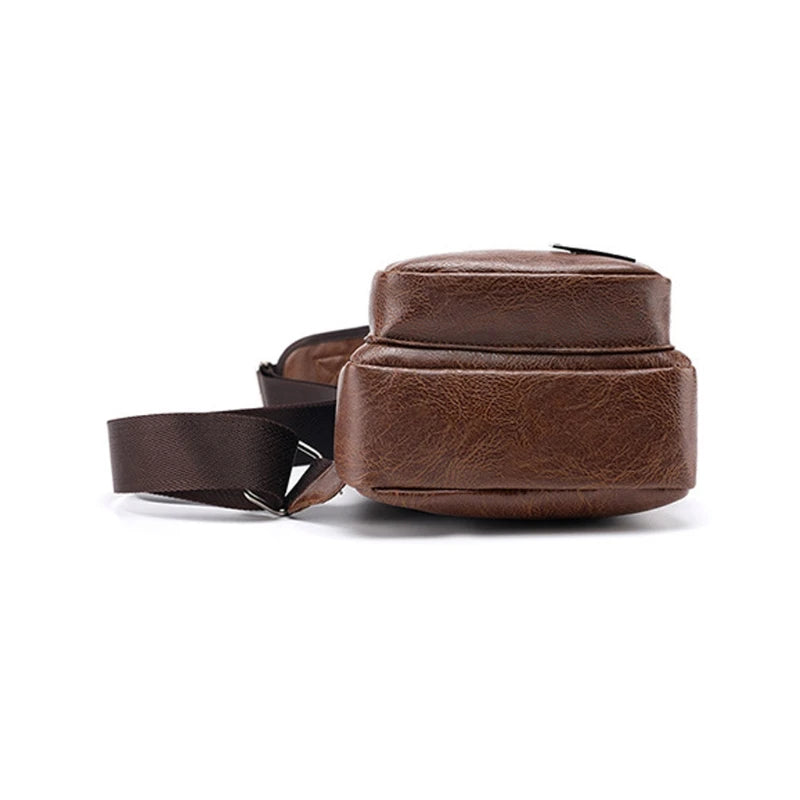 Men's Crossbody Single Shoulder Bag USB Sports Outdoor Casual Chest Bags
