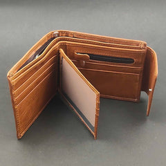 Men's Leather Wallet with Chain