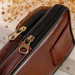 Men's Retro Casual Belt Bag Geometric Waist Packs Chest Phone Pouch